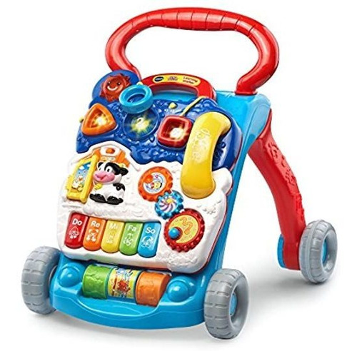 Imagen 1 de 5 de Vtech Sit-to-stand - Andador De Aprendizaje, Sencillo, Azul