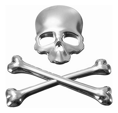 Emblema Gs De Personalidad Fría Del Cráneo Del Metal 3d Esqu