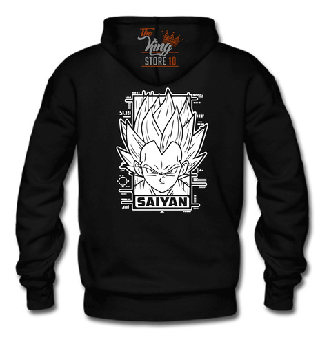 Poleron Con Cierre, Vegeta Saiyan, Dragon Ball, Anime, Manga, Xxxl