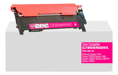 Tóner Genérico 404 Magenta Para Sams C430w/c480w/c480fw/c430