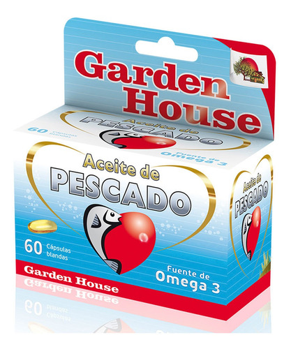 Garden House Aceite De Pescado 60 Caps Colesterol Original