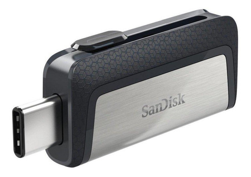 Memoria USB SanDisk Ultra Dual Drive Type-C 16GB 3.1 Gen 1 negro y plateado