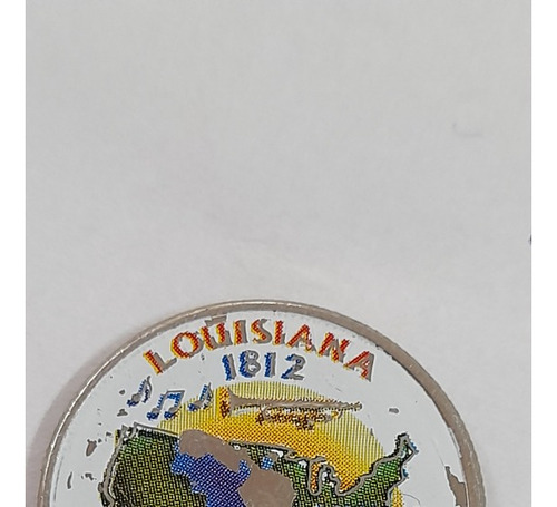 Moeda Comemorativa Louisiana 1812 Quarter Dolar