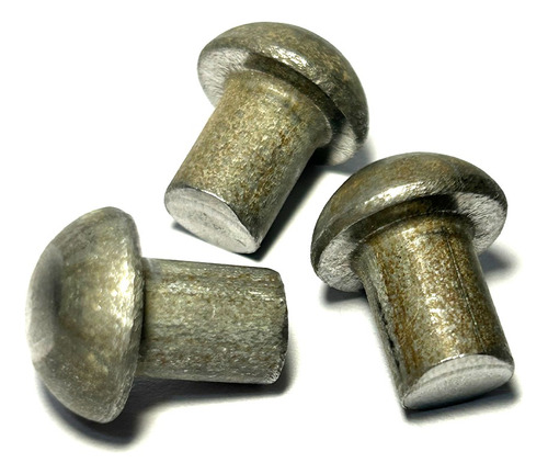 Remache Hierro Macizo 9,50 X 12,50 Mm Golpe Macizo X 100 Un.