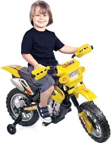 Mini Moto Cross Elétrica 6v Infantil Triciclo Som Luz 925900