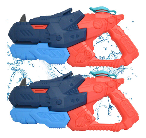 Super Water Blaster Wet Play, 2 Piezas De Agua De Rinoceron.