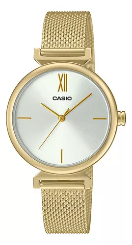 Reloj Mujer Casio Ltp-vt01g-1b Dorado Análogo