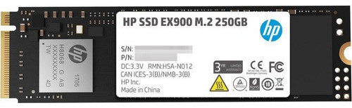 Disco Solido Hp 250gb Ex900 Nvme M.2 Color Negro