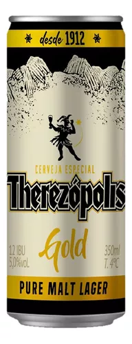 Cerveja Therezópolis Gold Lager Lata 350ml