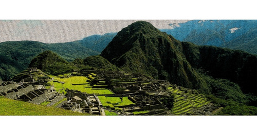 Poster Arte Panorâmica 40x100cm Paisagem Machu Picchu Peru