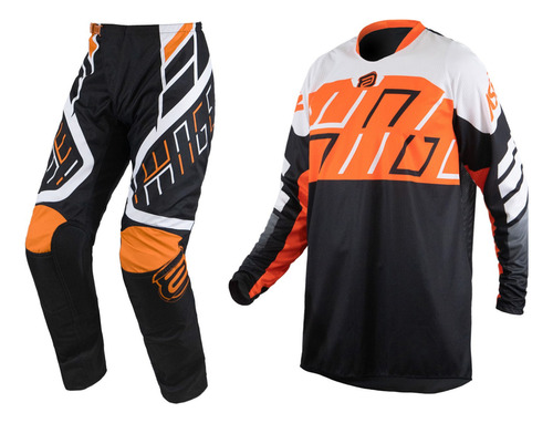 Conjunto Motocross Cross Asw Image Alpha Laranja Off Road