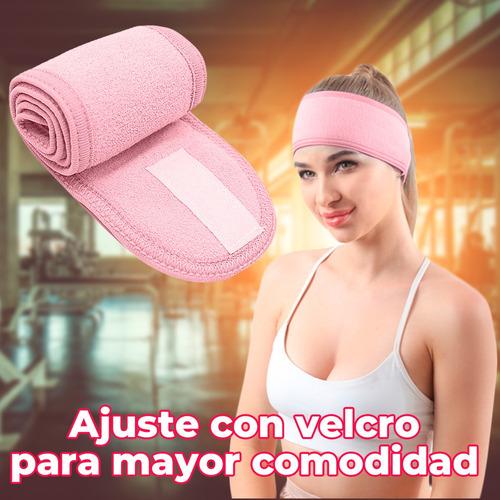 Kit 4 Bandas Para El Cabello Diadema Deportes Absorber Sudor Rosa Unica Rayas