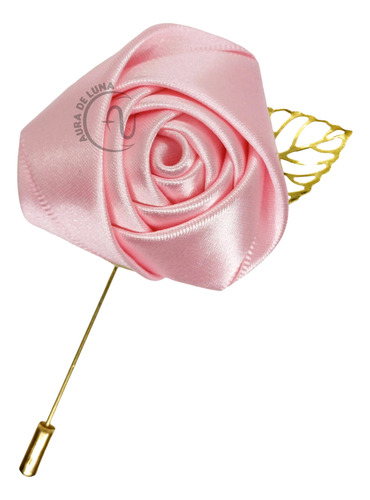 X10 Pza Broches Solapa Fistol Boda Novio Boutonniere Alfiler Rosa Con Hoja