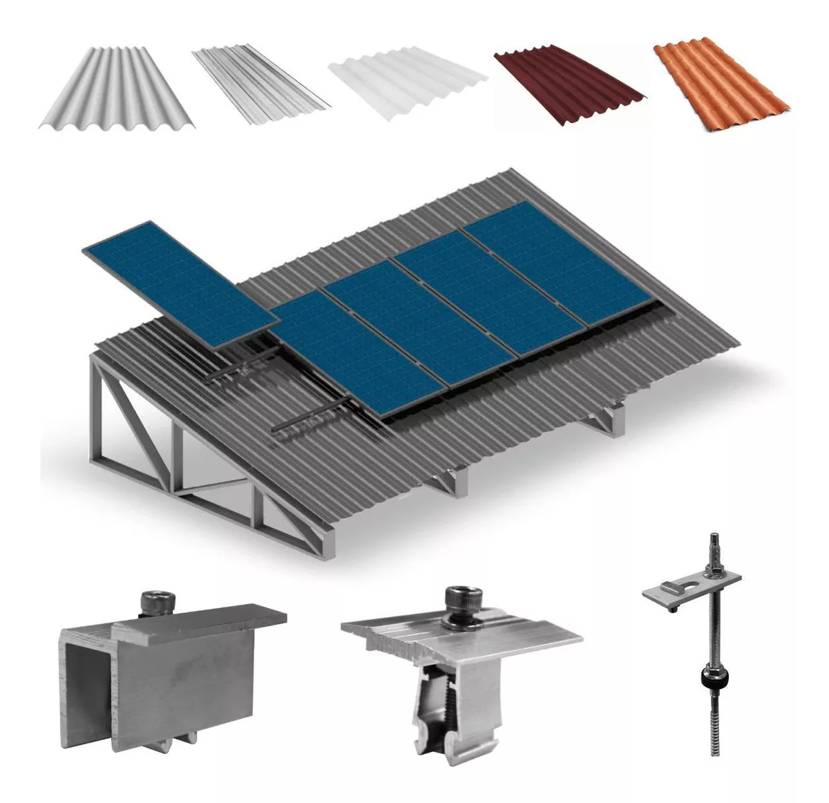 Segunda imagem para pesquisa de perfil de aluminio estrutural para painel solar