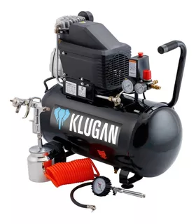 Compresor De Aire 50 Litros 2 Hp Klugan Con Kit