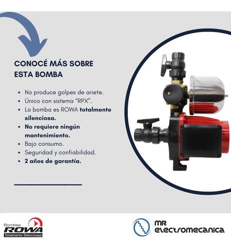 Imagen 4 de 10 de Bomba Presurizadora De Agua Rowa Tango Press 20 Envio Gratis
