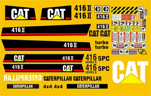 Calcomanías Para Retroexcavadora 416 Series 2 5pc Opción 2