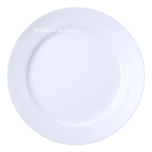 10 Pratos Raso Branco Restaurante Porcelana Schmidt 2a Linha