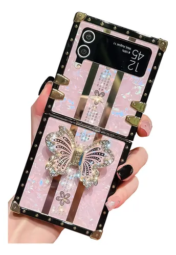 Funda Para Galaxy Z Flip 3/z Flip 4 Rosa 6.7puLG Flexible Sh