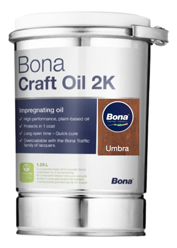 Aceite Bona Craft Oil 2k Umbra Pisos De Madera 1.25 Lts.