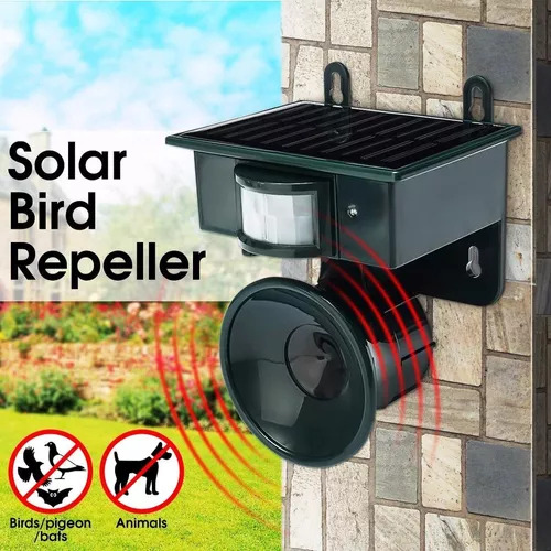 Sensor De Movimiento Solar Ultrasónico Repelente De Pájaros