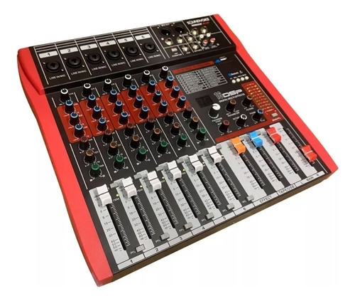 Mesa De Som Soundvoice 8 Canais Mr802 Mixer Bluetooth Bivolt