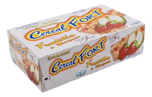 Barra Cereal Fort Frutilla Manzana Light Caja X 24u