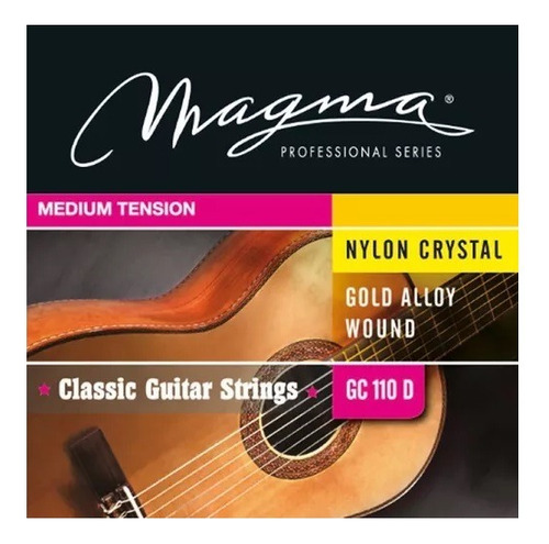 Cuerdas Guitarra Criolla Clásica Magma Tensión Media Gc110d