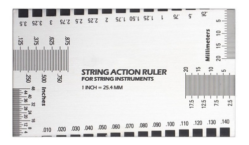 Régua Luthier Altura Das Cordas Guitarra Baixo Violão