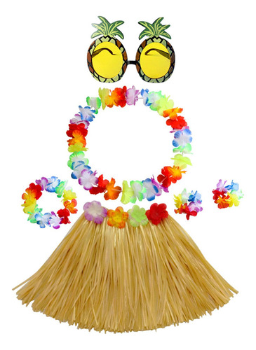 Falda De Hierba Hawaiana, Collar Novedoso, Disfraz, Vestido