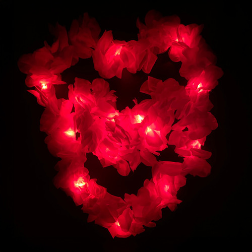 Collar Y Boa Led Argenparty Para Cotillón Fiesta Naranja