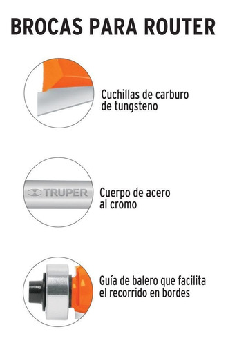 Broca Router Escalonada Con Balero - 10673 - Truper