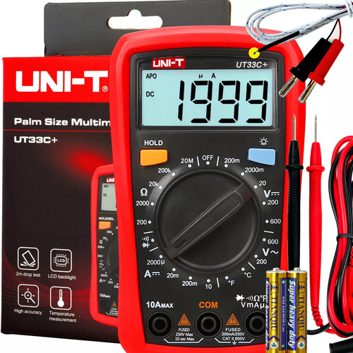 Multímetro Ut33c/plus Tester Multimetro De Bolsillo Uni-t®