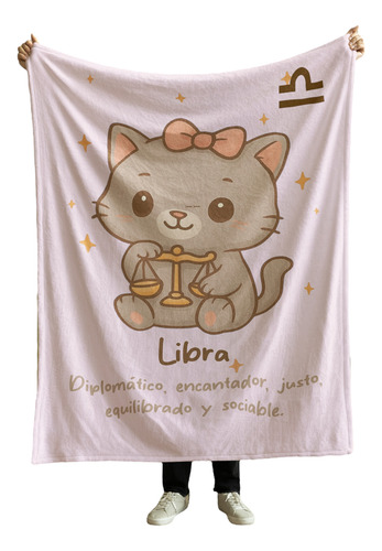 Cobija Frazada Manta Suave Yo Soy La Loca De Los Perros Signo Zodiacal Libra Frazada Ligera 110x160cm