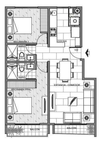 Departamento De Preventa, Dos Recámaras, Con Dos Balcones En Portales Sur, Cdmx