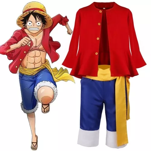 Anime luffy cosplay fantasia filme vermelho traje festa de