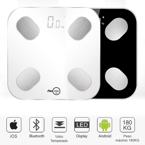 Balança Corporal Digital Smart Bioimpedância Bluetooth App
