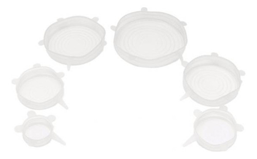 2-4 Paquetes 6 Unids/set Tapas Elásticas De Silicona
