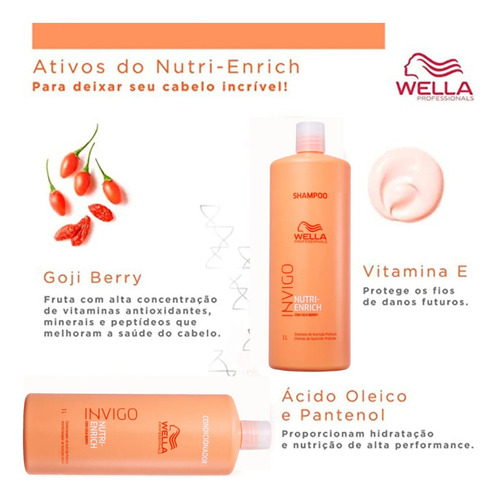 Wella Invigo Nutri Enrich Kit Sha 1 L + Cond 1 L Original