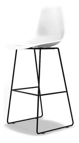 Taburete Eames Quad blanco y negro, color blanco