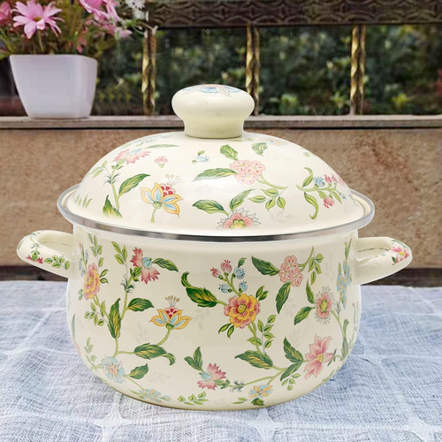 Vikksaer 2.8 Qt Pot De Fuego Similedónimo De Esmalte Vintage