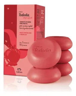 Sabonete Em Barra Natura Tododia Maçã Caramelada 5un 90g