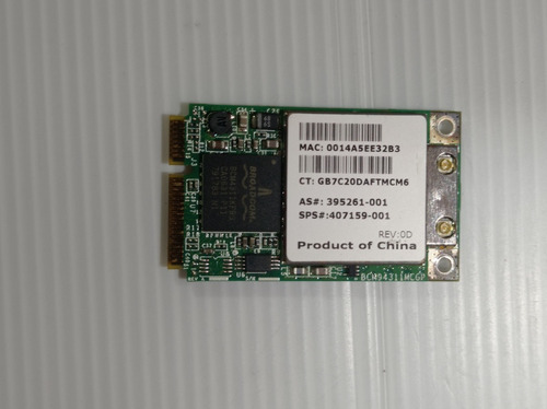 Tarjeta Wifi Broadcom Bcm94311mcg Hp Dv6500 N/p 407159-001 (Usado)