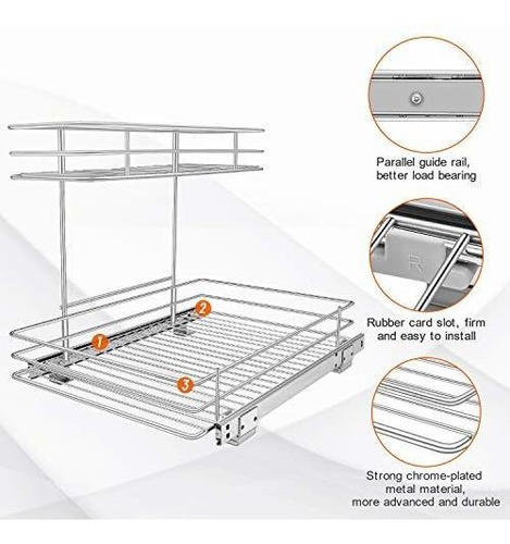 Organizador Gabinete Extraible 2 Nivele Para Debajo 12.6