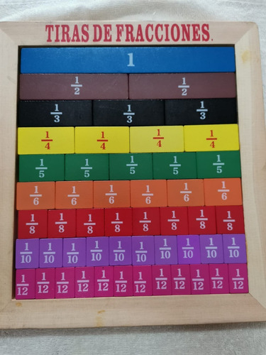 Cuadro Didactico De Fracciones Para Niños 51 Piezas De Color