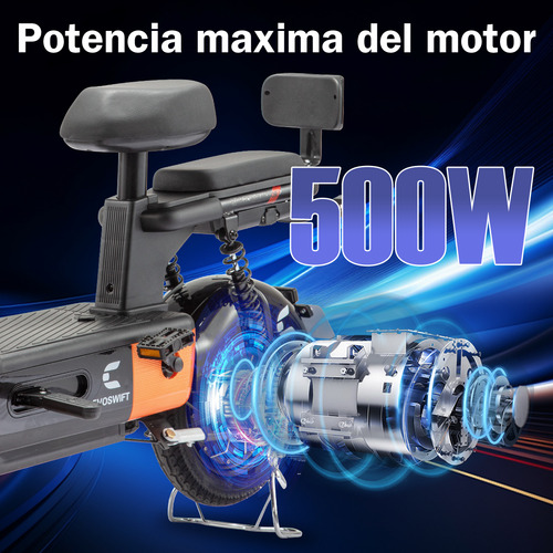 Bicicleta Eléctrica Evoswift E600 Color Naranja 48v