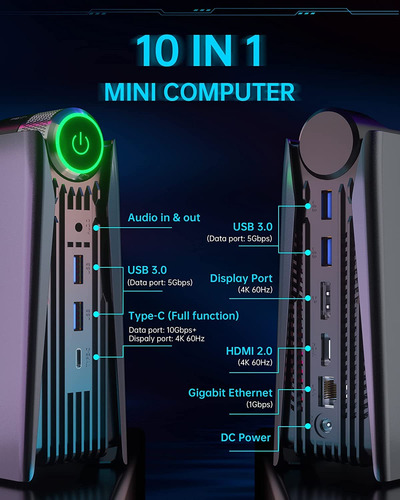 Mini Pc Kamrui Thin Client Amd Ryzen 7 5800u 24 Gb 1 Tb Win1