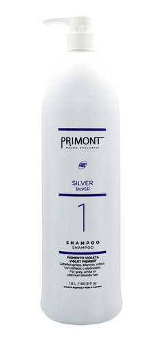 Primont Silver Shampoo Matizador Cabello Rubio 1800ml 6c