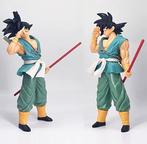 Dragon Ball Figura De Goku Gt Con Bastón Rojo 22cm