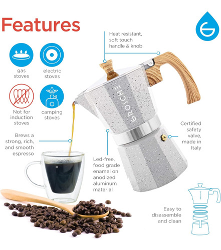 Cafetera De Estufa Milano, Moka De 9 Tazas, Cafetera De Café